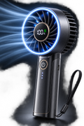Rechargeable Handheld Fan with Digital Battery Display