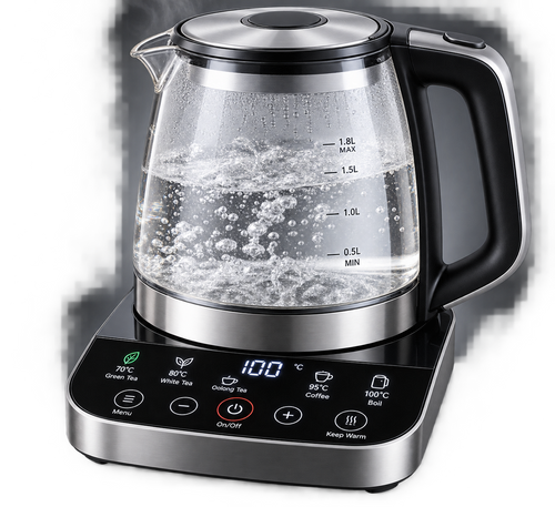 Glass Electric Kettle with Digital Temperature Controls