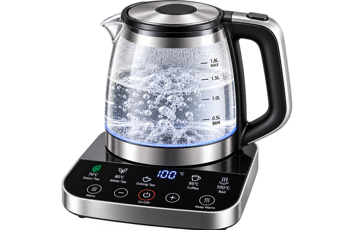 Glass Electric Kettle with Digital Temperature Controls