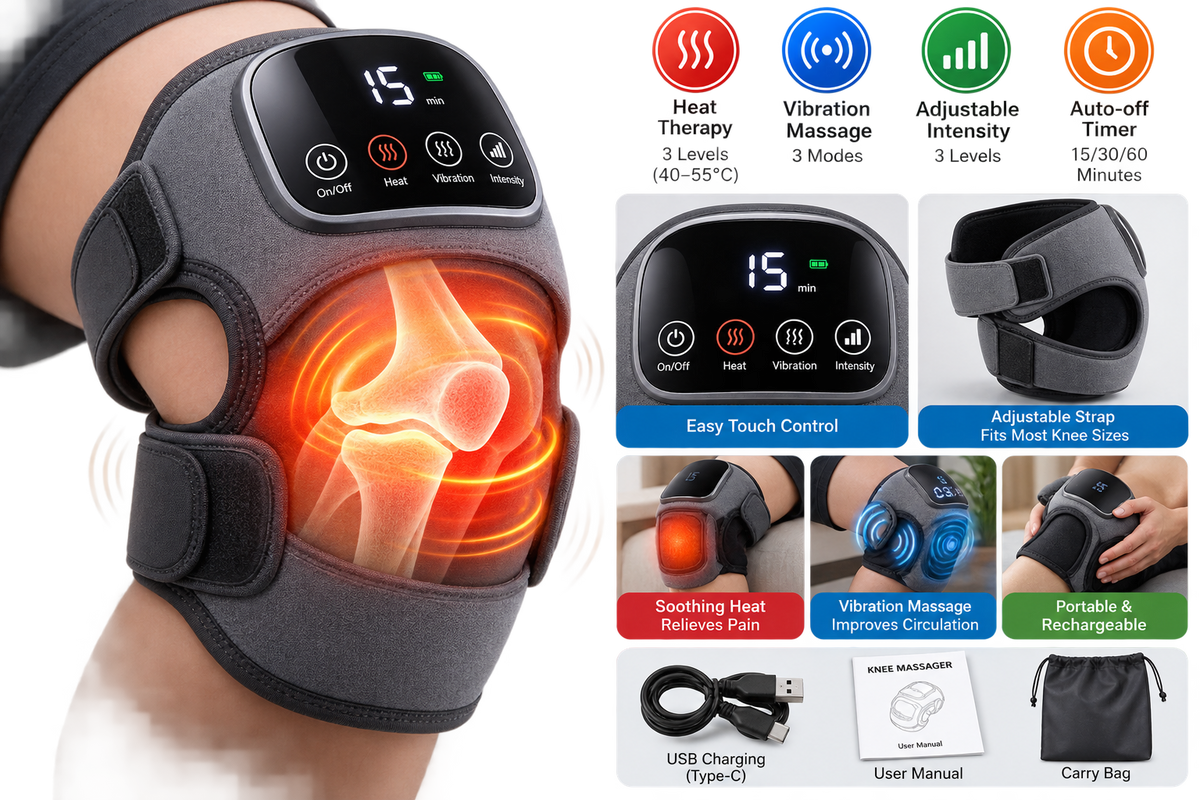 Rechargeable Heated Knee Massager Wrap