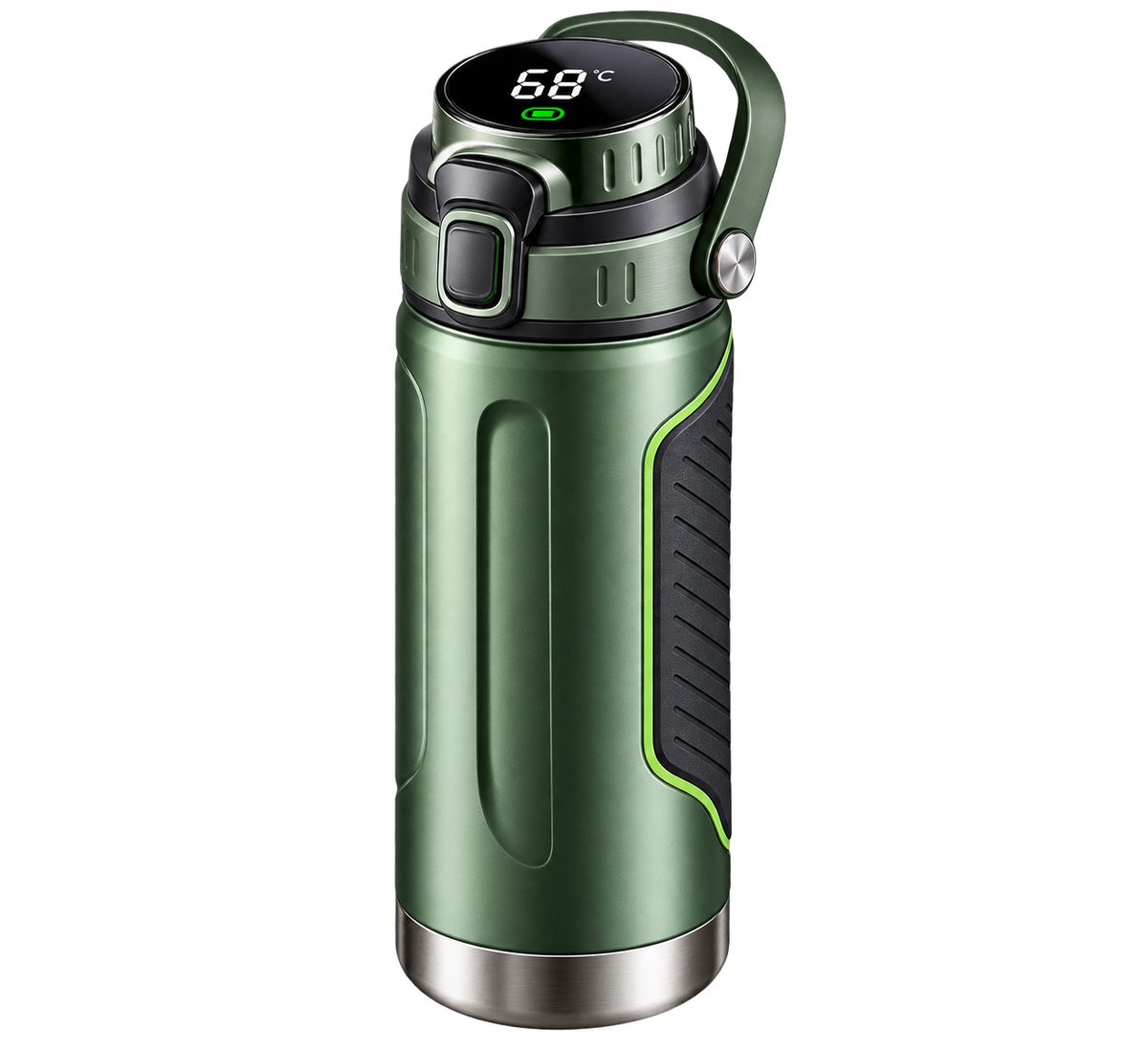 Insulated Stainless Steel Water Bottle with Digital Lid Display