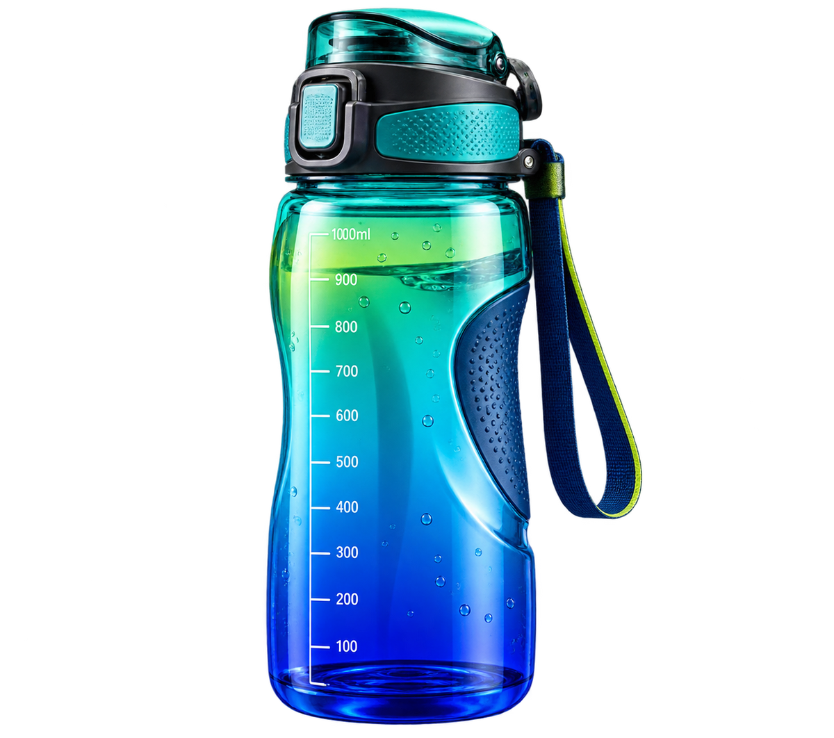 1 L Sports Water Bottle with Carry Strap